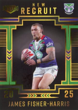 2025 NRL Elite New Recruits Album Card - NRA16 James Fisher-Harris Warriors