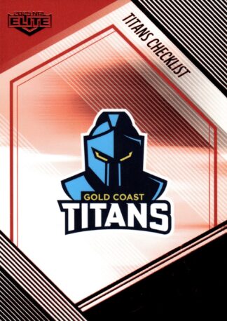 2025 NRL Elite Ruby Mojo - MR046 Checklist Gold Coast Titans