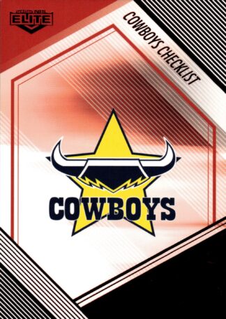 2025 NRL Elite Ruby Mojo - MR082 Checklist North Queensland Cowboys