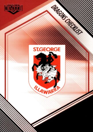 2025 NRL Elite Ruby Mojo - MR118 Checklist St George Illawarra Dragons