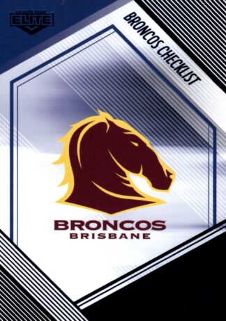2025 NRL Elite Sapphire Mojo - MS001 Checklist Brisbane Broncos