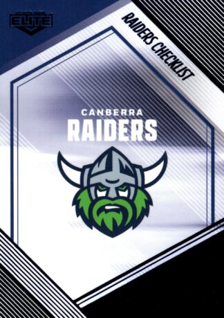 2025 NRL Elite Sapphire Mojo - MS010 Checklist Canberra Raiders