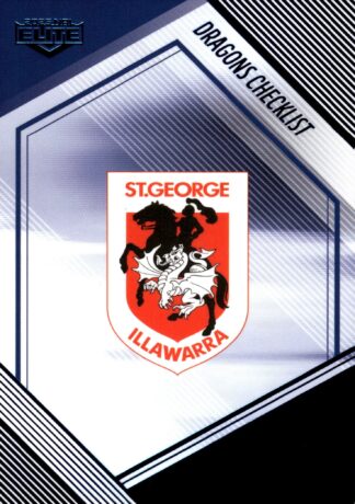 2025 NRL Elite Sapphire Mojo - MS118 Checklist St George Illawarra Dragons