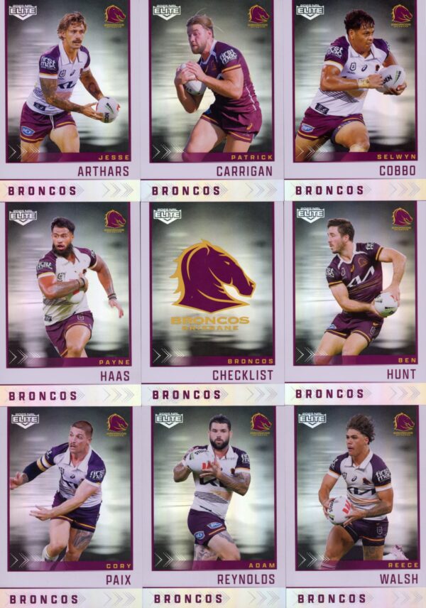 2025 NRL Elite Silver Special Team Set - Brisbane Broncos