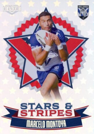 2025 NRL Elite Stars And Stripes - US05 Marcelo Montoya Canterbury Bulldogs