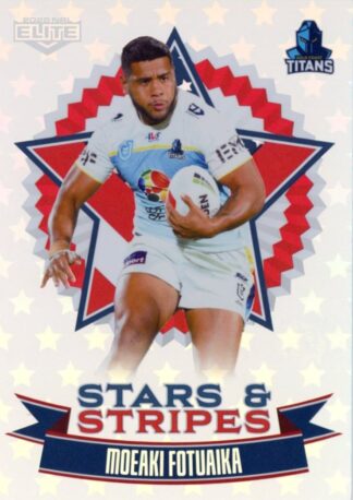 2025 NRL Elite Stars And Stripes - US11 Moeaki Fotuaika Gold Coast Titans