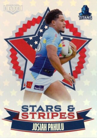 2025 NRL Elite Stars And Stripes - US12 Josiah Pahulu Gold Coast Titans