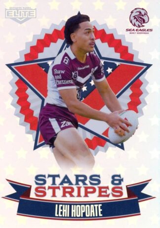 2025 NRL Elite Stars And Stripes - US14 Lehi Hopoate Manly Sea Eagles