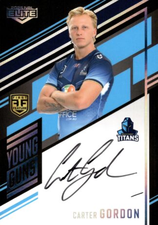 2025 NRL Elite Young Guns Signature - YGS06 Carter Gordon Gold Coast Titans