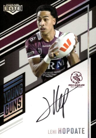 2025 NRL Elite Young Guns Signature - YGS07 Lehi Hopoate Manly Sea Eagles