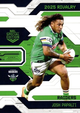 2025 NRL Rivalry Common Card - Base 008 Josh Papali'i Canberra Raiders