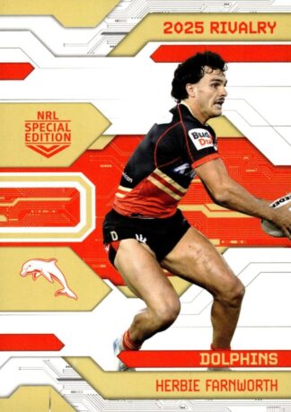 2025 NRL Rivalry Common Card - Base 025 Herbie Farnworth Dolphins