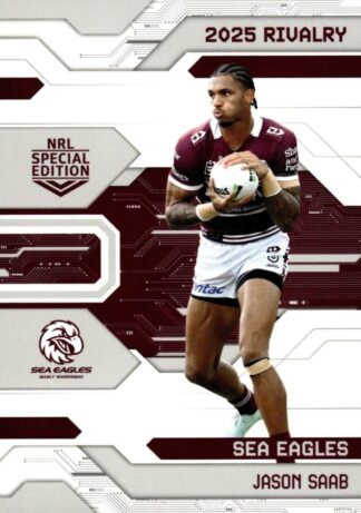 2025 NRL Rivalry Common Card - Base 040 Jason Saab Manly Sea Eagles