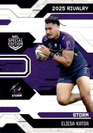 2025 NRL Rivalry Common Card - Base 046 Eliesa Katoa Melbourne Storm