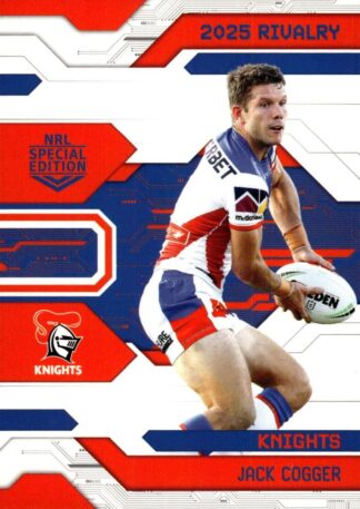 2025 NRL Rivalry Common Card - Base 050 Jack Cogger Newcastle Knights
