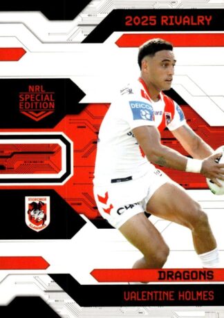 2025 NRL Rivalry Common Card - Base 081 Valentine Holmes St George Dragons