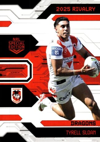 2025 NRL Rivalry Common Card - Base 083 Tyrell Sloan St George Dragons