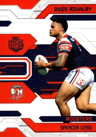 2025 NRL Rivalry Common Card - Base 086 Spencer Leniu Sydney Roosters