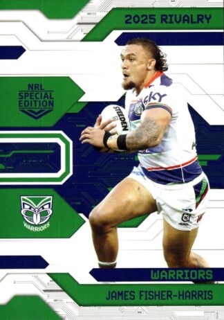 2025 NRL Rivalry Common Card - Base 093 James Fisher-Harris Warriors