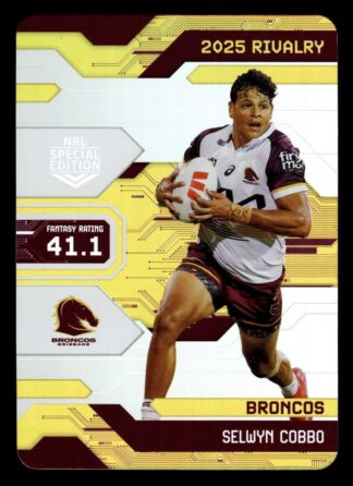 2025 NRL Rivalry Game Card - G002 Selwyn Cobbo Brisbane Broncos