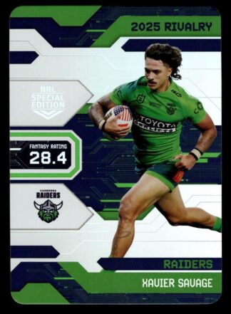 2025 NRL Rivalry Game Card - G009 Xavier Savage Canberra Raiders