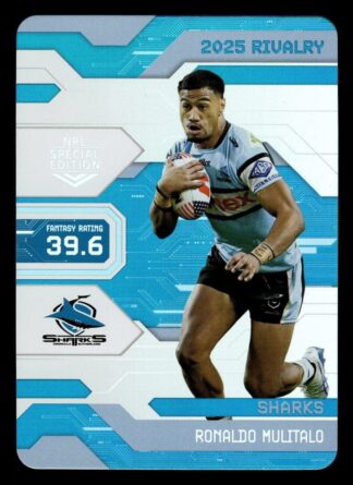 2025 NRL Rivalry Game Card - G023 Ronaldo Mulitalo Cronulla Sharks