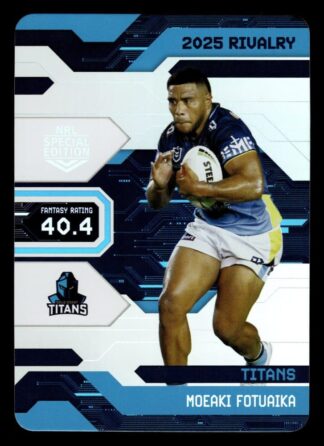 2025 NRL Rivalry Game Card - G035 Moeaki Fotuaika Gold Coast Titans
