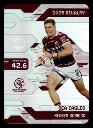 2025 NRL Rivalry Game Card - G038 Reuben Garrick Manly Sea Eagles