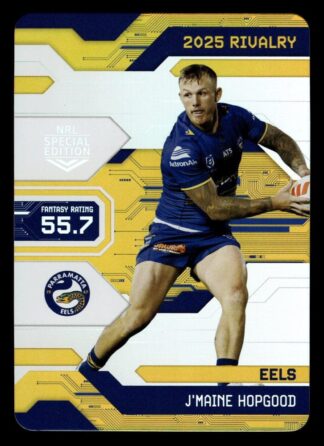 2025 NRL Rivalry Game Card - G063 J'maine Hopgood Parramatta Eels