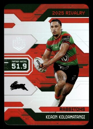 2025 NRL Rivalry Game Card - G075 Keaon Koloamatangi South Sydney Rabbitohs