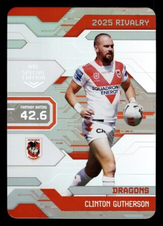 2025 NRL Rivalry Game Card - G080 Clinton Gutherson St George Dragons