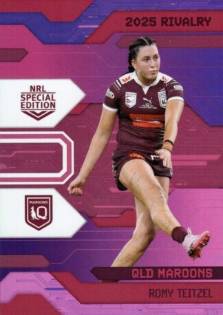 2025 NRL Rivalry Pink Special - SPP35 Romy Teitzel QLD Maroons