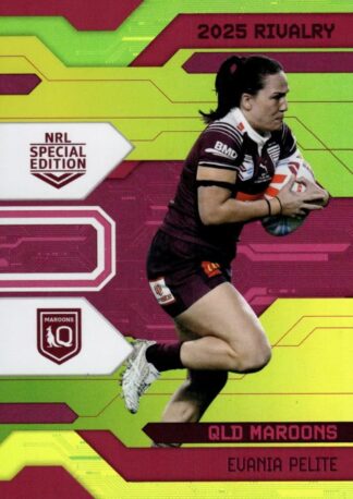 2025 NRL Rivalry Yellow Special - SYG33 Evania Pelite QLD Maroons