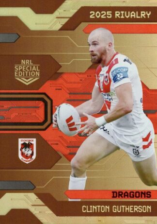 2025 NRL Rivalry Bronze Special - B40 Clinton Gutherson St George Dragons