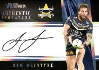 2025 NRL Traders NRL Black Authentics Signature - AB10 Sam McIntyre North QLD Cowboys