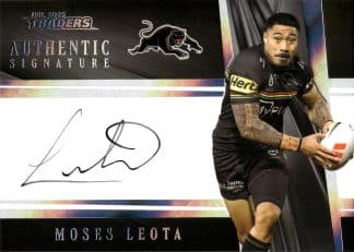 2025 NRL Traders NRL Black Authentics Signature - AB12 Moses Leota Penrith Panthers