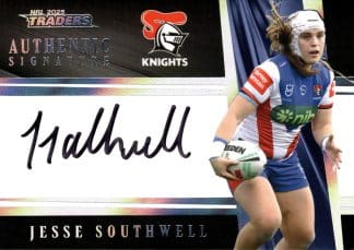 2025 NRL Traders NRLW Black Authentics Signature - AB22 Jesse Southwell Newcastle Knights