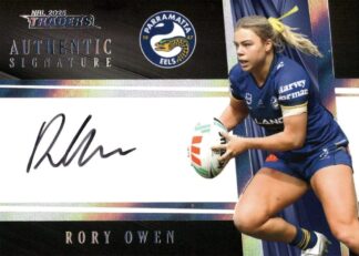 2025 NRL Traders NRLW Black Authentics Signature - AB24 Rory Owen Parramatta Eels