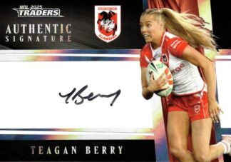 2025 NRL Traders NRLW Black Authentics Signature - AB25 Teagan Berry St George Dragons