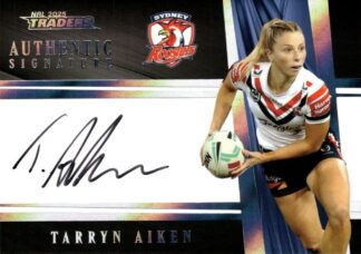 2025 NRL Traders NRLW Black Authentics Signature - AB26 Tarryn Aiken Sydney Roosters