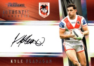 2025 NRL Traders NRL Team Authentics Signature - AT14 Kyle Flanagan St George Dragons