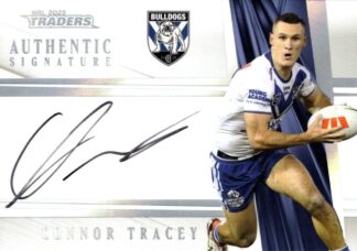 2025 NRL Traders NRL White Authentics Signature - AW03 Connor Tracey Canterbury Bulldogs