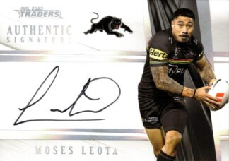 2025 NRL Traders NRL White Authentics Signature - AW12 Moses Leota Penrith Panthers