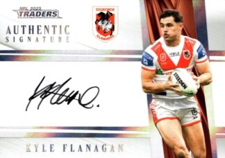 2025 NRL Traders NRL White Authentics Signature - AW14 Kyle Flanagan St George Dragons