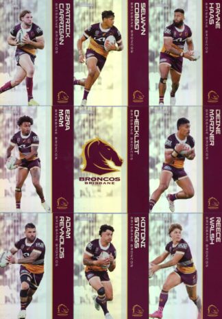 2025 NRL Traders Silver Parallel Team Set - Brisbane Broncos