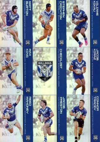 2025 NRL Traders Silver Parallel Team Set - Canterbury Bulldogs