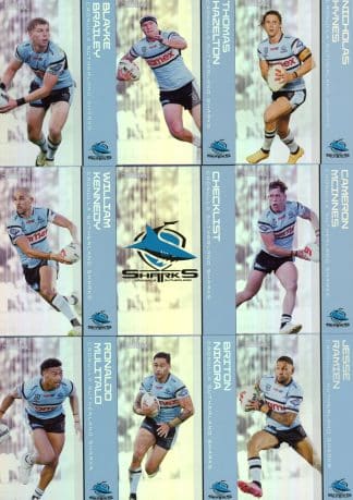 2025 NRL Traders Silver Parallel Team Set - Cronulla Sharks