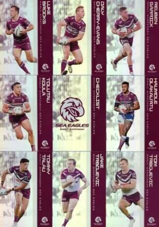 2025 NRL Traders Silver Parallel Team Set - Manly Sea Eagles