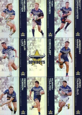 2025 NRL Traders Silver Parallel Team Set - North QLD Cowboys