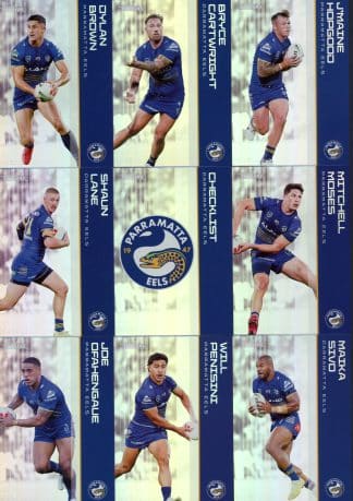 2025 NRL Traders Silver Parallel Team Set - Parramatta Eels